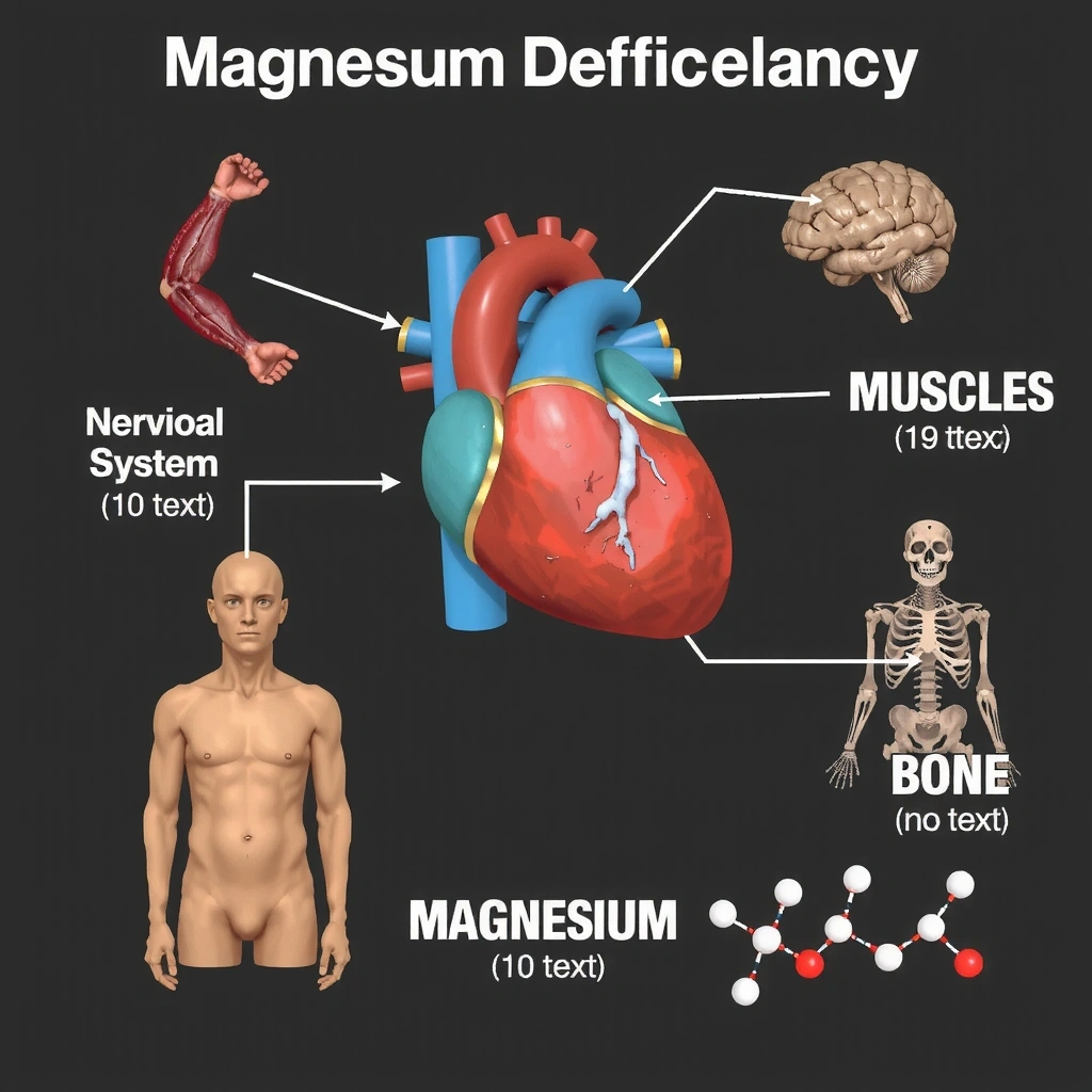 Magnesium deficiency effects on human organs and body systems