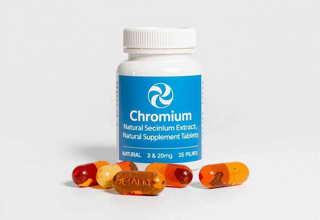 Chromium natural supplement tablets